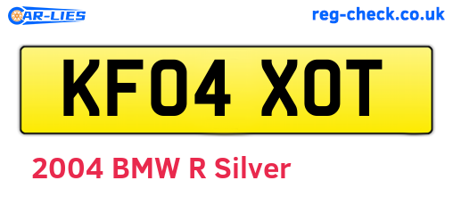 KF04XOT are the vehicle registration plates.