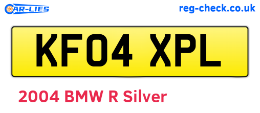 KF04XPL are the vehicle registration plates.