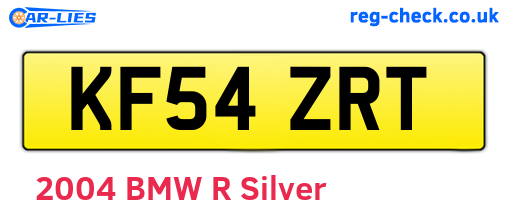 KF54ZRT are the vehicle registration plates.