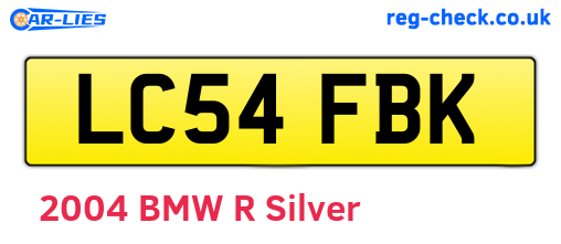 LC54FBK are the vehicle registration plates.