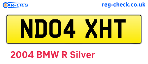 ND04XHT are the vehicle registration plates.