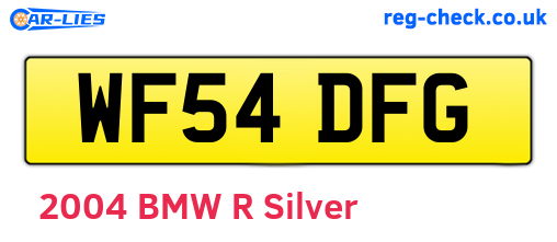 WF54DFG are the vehicle registration plates.
