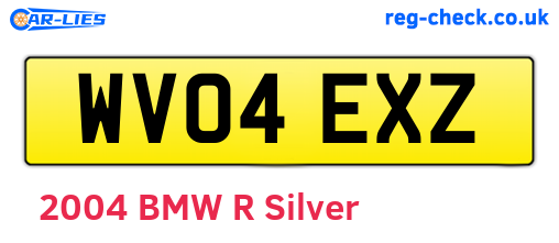 WV04EXZ are the vehicle registration plates.