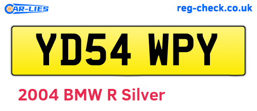YD54WPY are the vehicle registration plates.