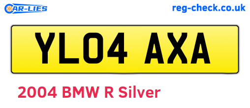 YL04AXA are the vehicle registration plates.