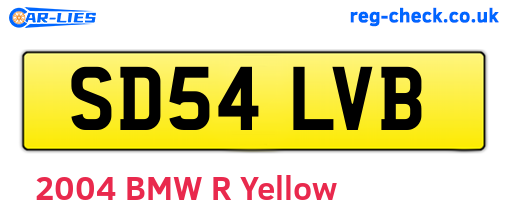 SD54LVB are the vehicle registration plates.