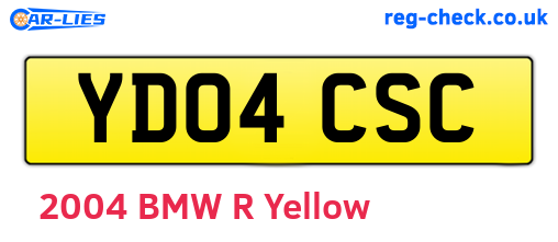 YD04CSC are the vehicle registration plates.