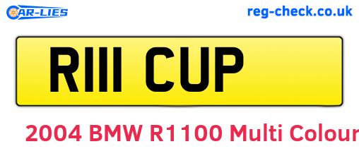 R111CUP are the vehicle registration plates.
