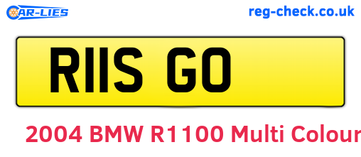 R11SGO are the vehicle registration plates.