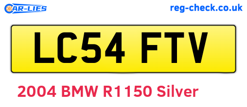 LC54FTV are the vehicle registration plates.