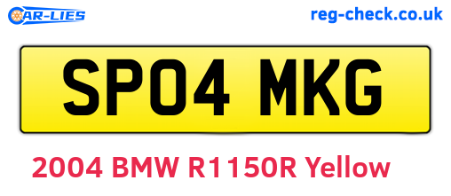 SP04MKG are the vehicle registration plates.