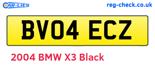BV04ECZ are the vehicle registration plates.