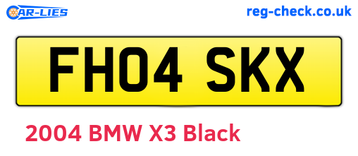 FH04SKX are the vehicle registration plates.