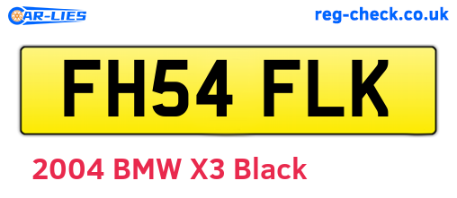 FH54FLK are the vehicle registration plates.