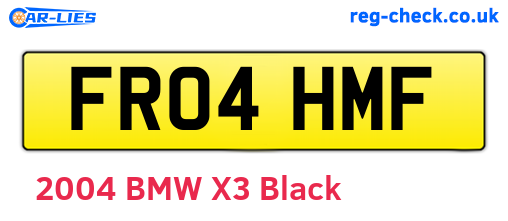 FR04HMF are the vehicle registration plates.