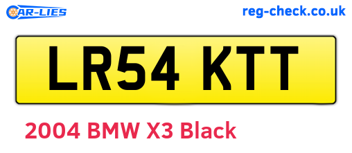 LR54KTT are the vehicle registration plates.