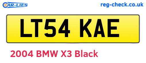 LT54KAE are the vehicle registration plates.