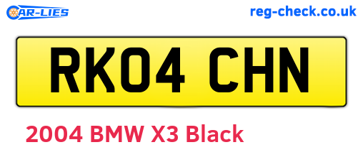 RK04CHN are the vehicle registration plates.