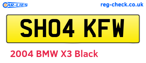 SH04KFW are the vehicle registration plates.