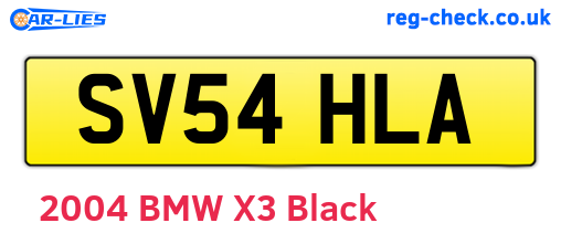 SV54HLA are the vehicle registration plates.