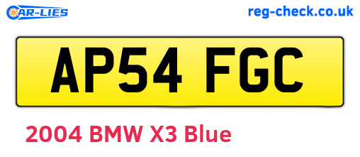 AP54FGC are the vehicle registration plates.