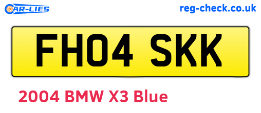 FH04SKK are the vehicle registration plates.
