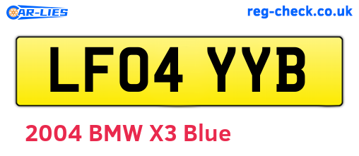 LF04YYB are the vehicle registration plates.
