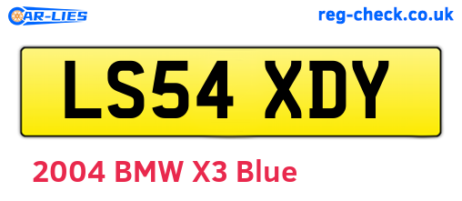 LS54XDY are the vehicle registration plates.