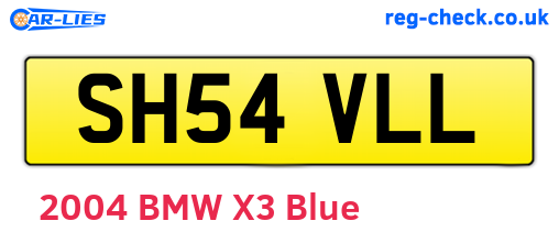 SH54VLL are the vehicle registration plates.