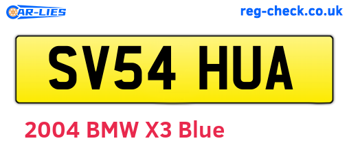 SV54HUA are the vehicle registration plates.