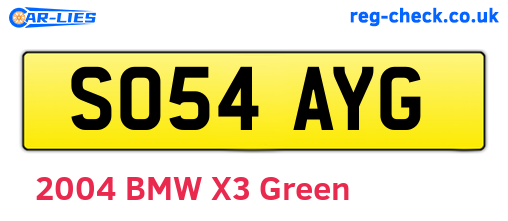 SO54AYG are the vehicle registration plates.