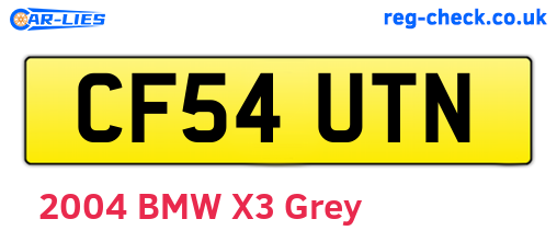 CF54UTN are the vehicle registration plates.