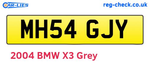 MH54GJY are the vehicle registration plates.