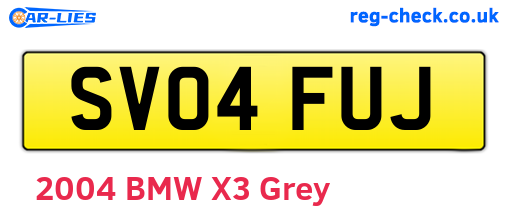 SV04FUJ are the vehicle registration plates.