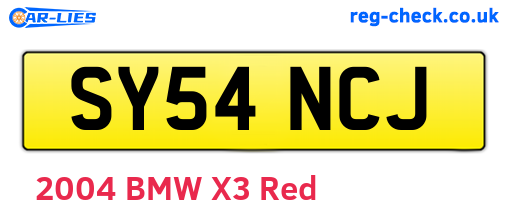 SY54NCJ are the vehicle registration plates.