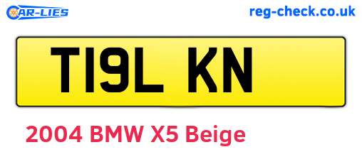 T19LKN are the vehicle registration plates.
