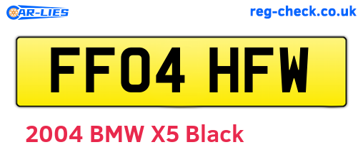 FF04HFW are the vehicle registration plates.
