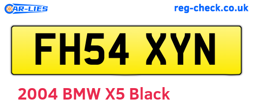 FH54XYN are the vehicle registration plates.