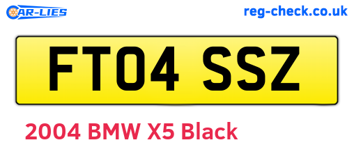FT04SSZ are the vehicle registration plates.