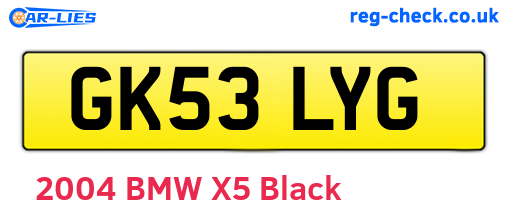 GK53LYG are the vehicle registration plates.