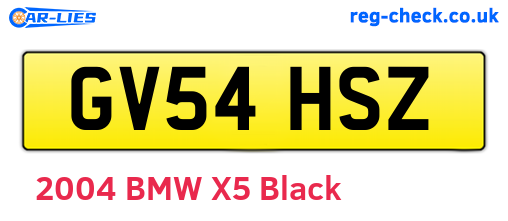GV54HSZ are the vehicle registration plates.