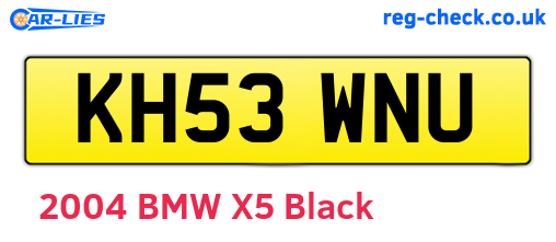 KH53WNU are the vehicle registration plates.
