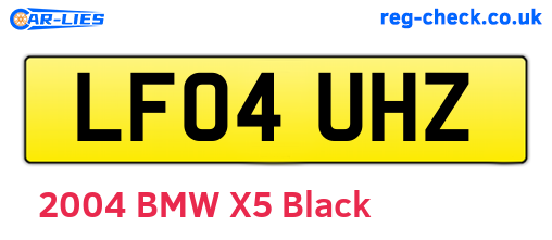 LF04UHZ are the vehicle registration plates.