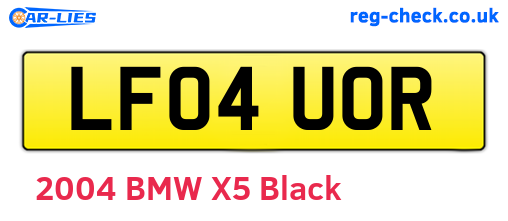 LF04UOR are the vehicle registration plates.
