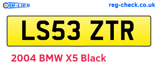 LS53ZTR are the vehicle registration plates.