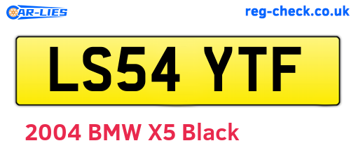 LS54YTF are the vehicle registration plates.