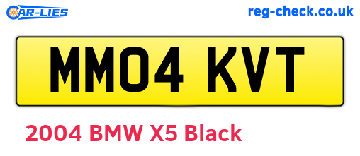 MM04KVT are the vehicle registration plates.