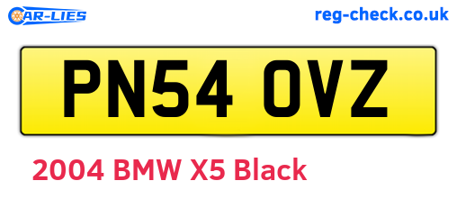 PN54OVZ are the vehicle registration plates.