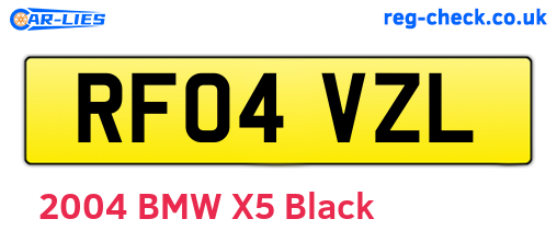 RF04VZL are the vehicle registration plates.