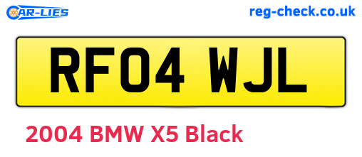 RF04WJL are the vehicle registration plates.